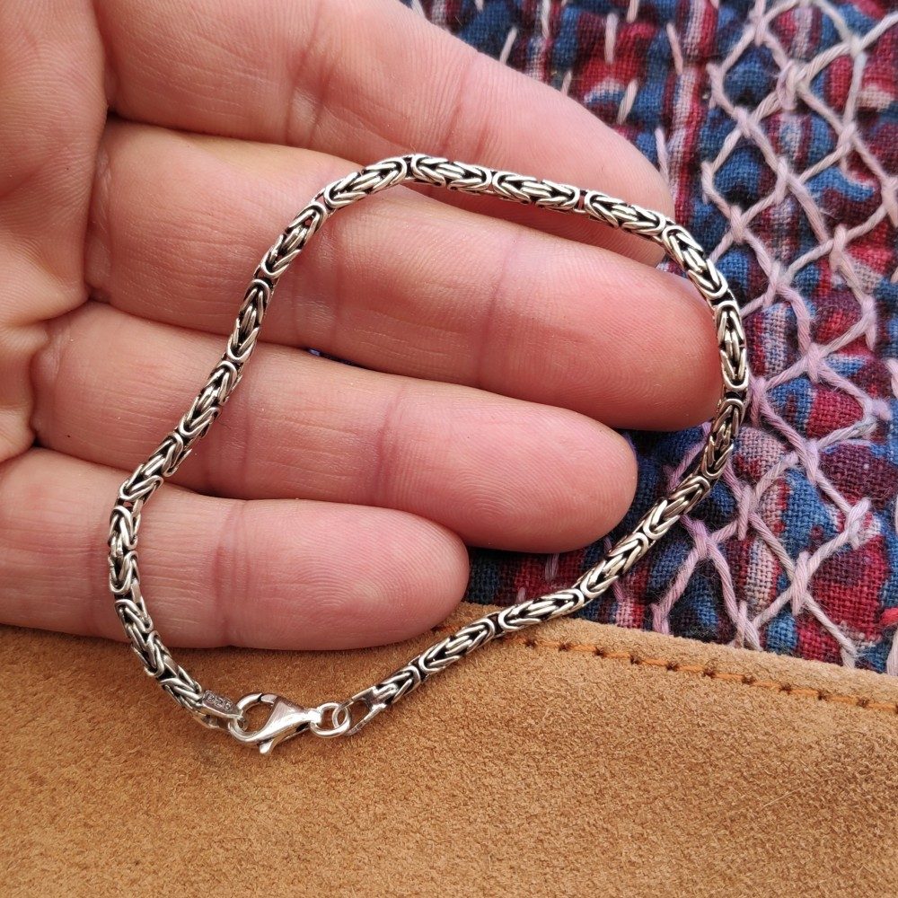 Bracciale Uomo Maglia Bizantina Quadrata