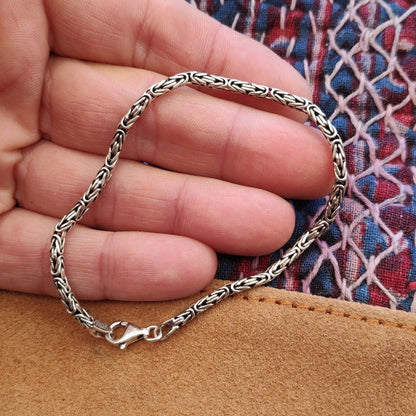Bracciale Uomo Maglia Bizantina Quadrata