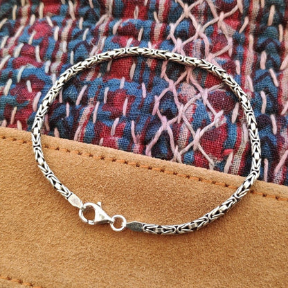 Bracciale Uomo Maglia Bizantina Quadrata
