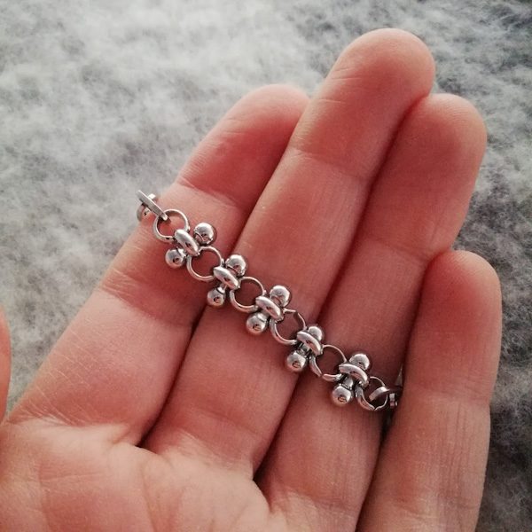 BRACCIALE PATRICIA con catena in acciaio 316 L Chirurgico
