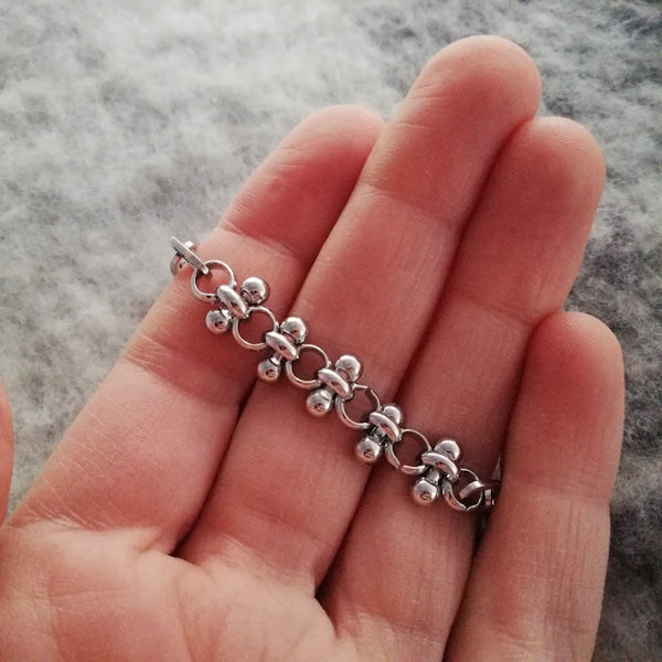 BRACCIALE PATRICIA con catena in acciaio 316 L Chirurgico