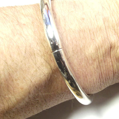 Bracciale rigido in argento 925 cerchio - liscio e aperto