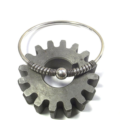 Bracciale argento 925 cerchio - rigido sfera