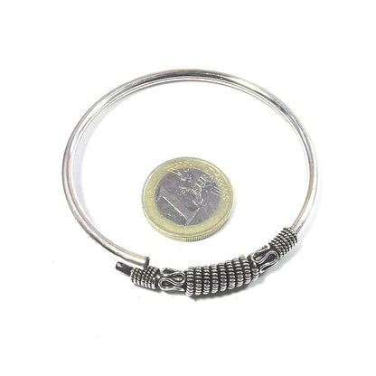 Bracciale rigido etnico in argento 925 uomo e donna