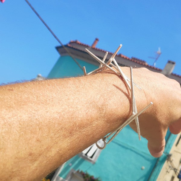 Bracciale DHARMA in argento 925 Bracciale artigianale – immagine3