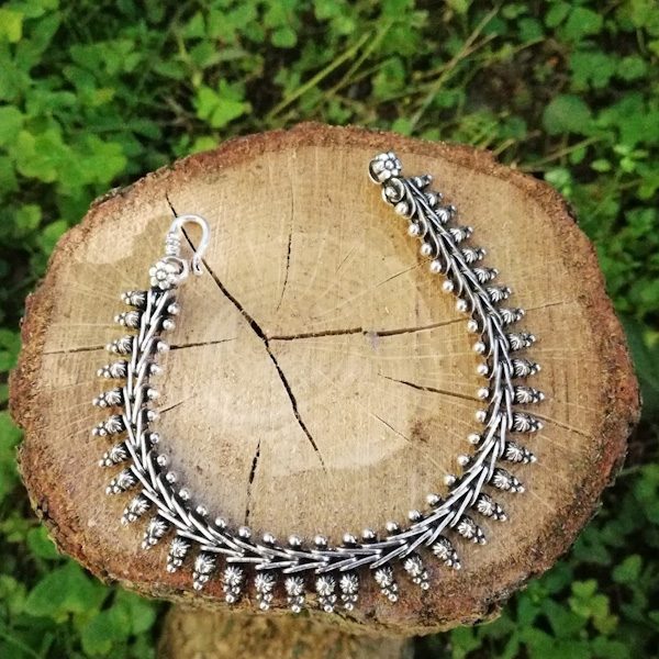 Bracciale etnico DHATRI in argento 925 | Bracciali indiani SNAKE originali - Il mondo di Wit
