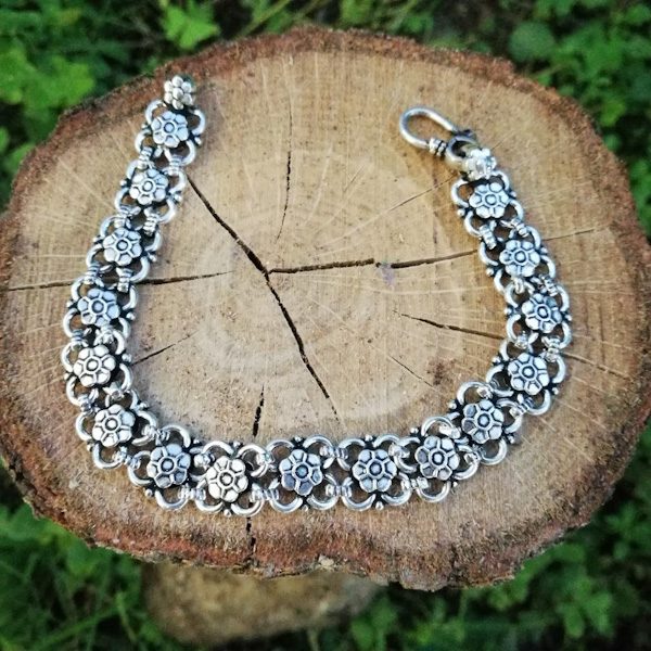 Bracciale etnico KUNDANIKA in argento 925 | Bracciali indiani SNAKE originali - Il mondo di Wit