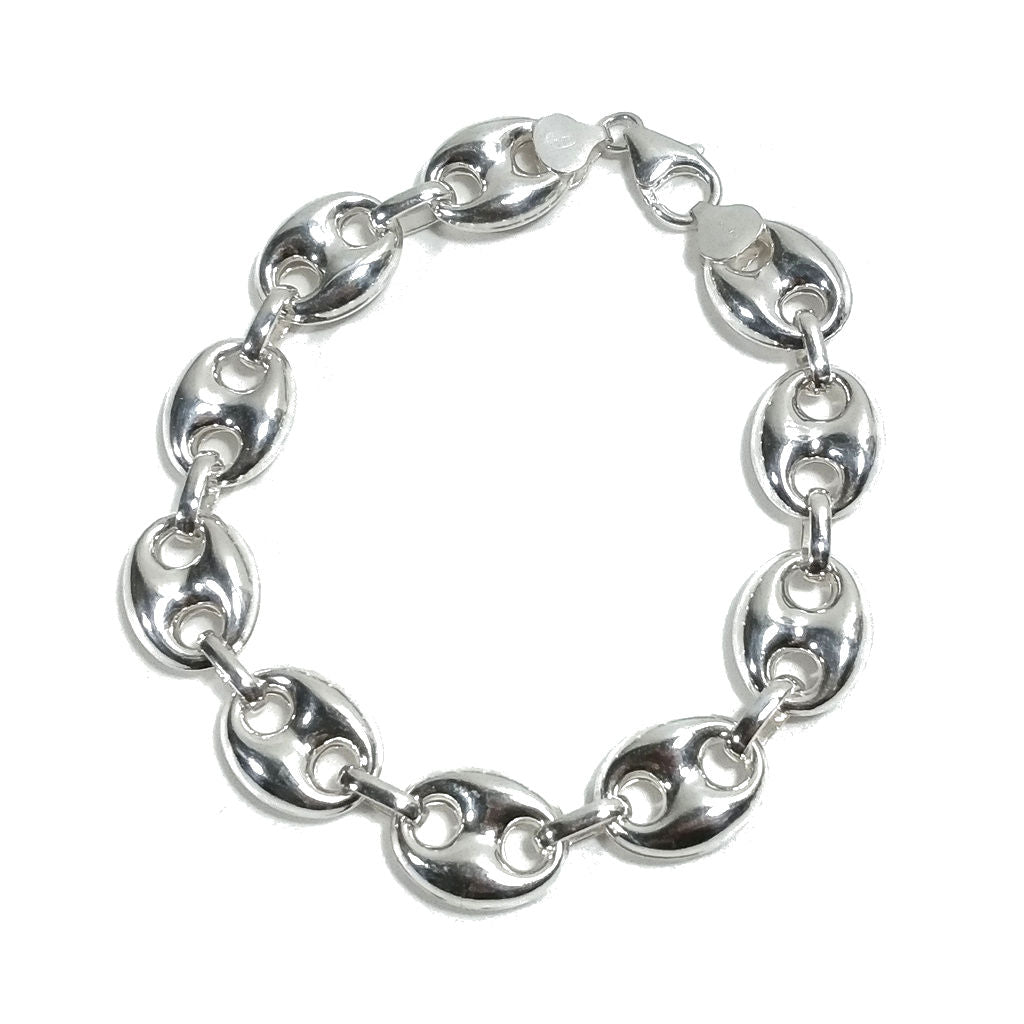 Bracciale d'argento in argento 925 - maglia marina - unisex