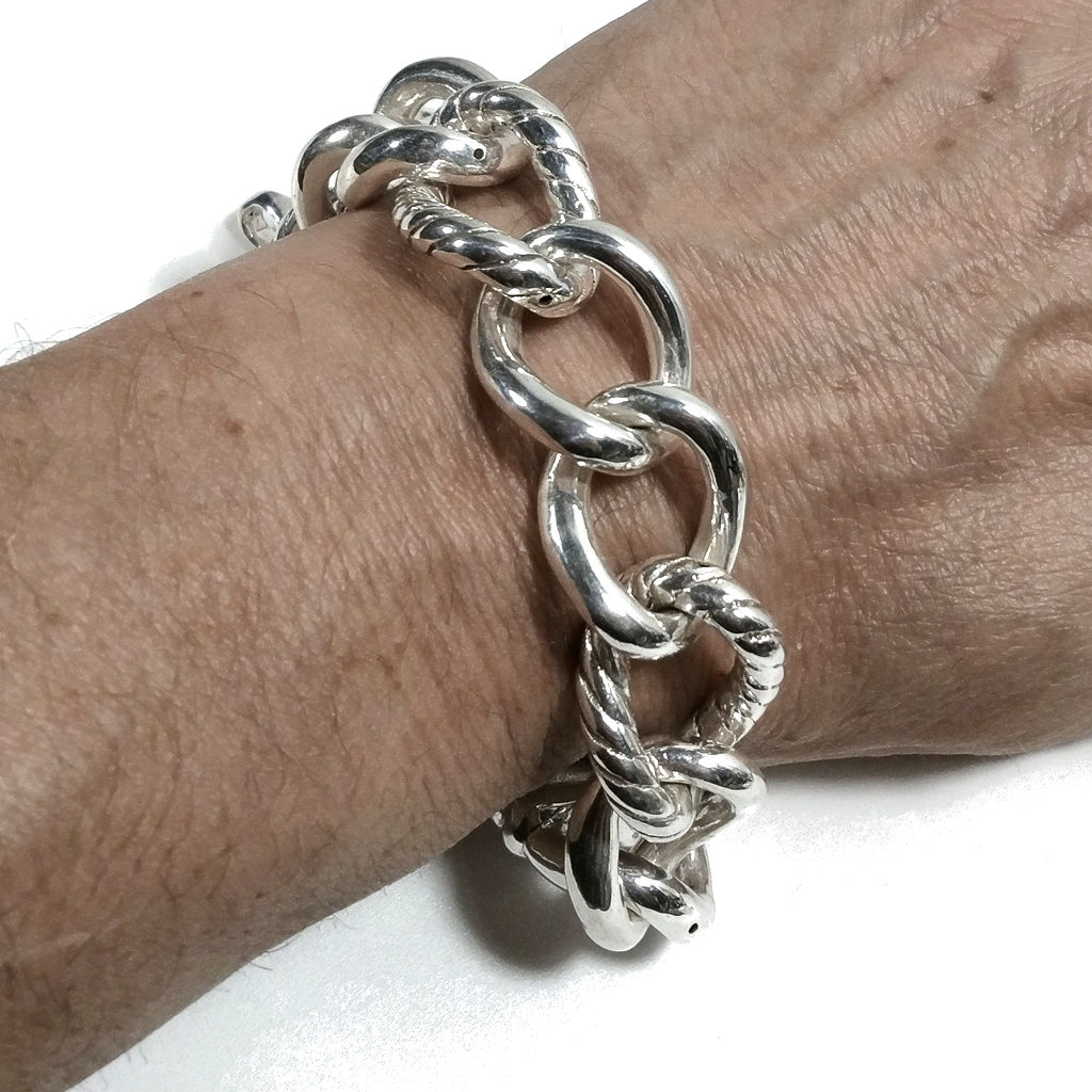 Bracciale d'argento in argento 925 Bracciale maglia marina | GIOIELLI IN ARGENTO – immagine3