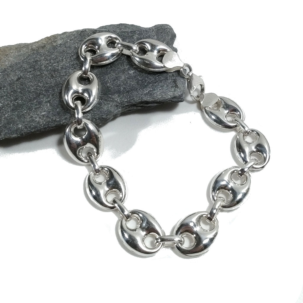 Bracciale d'argento in argento 925 - maglia marina