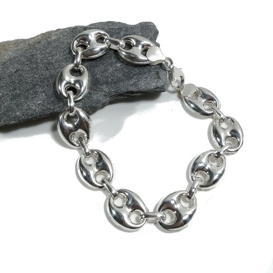 Bracciale d'argento in argento 925 - maglia marina