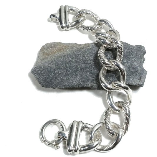 Bracciale d'argento in argento 925 Bracciale maglia marina | GIOIELLI IN ARGENTO – immagine1