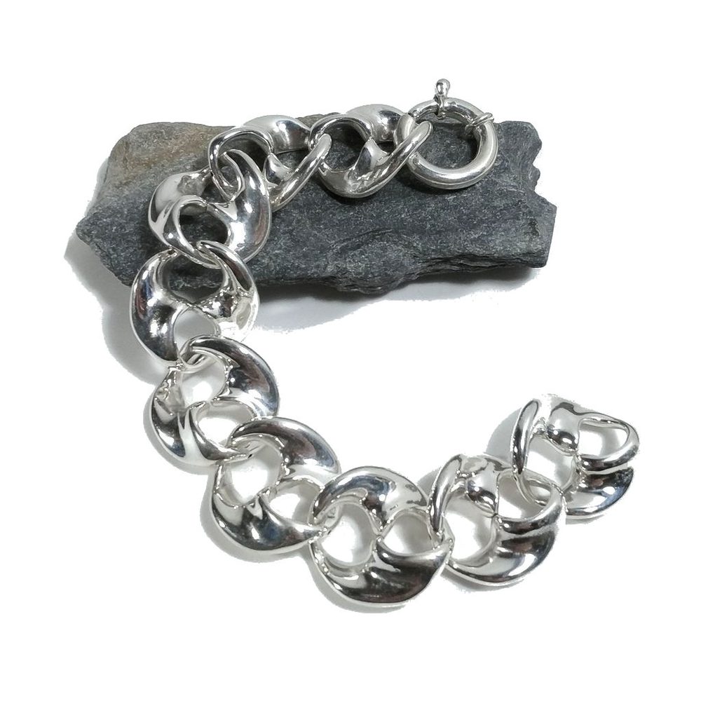 Bracciale d'argento in argento 925 Bracciale maglia marina | GIOIELLI IN ARGENTO – immagine1