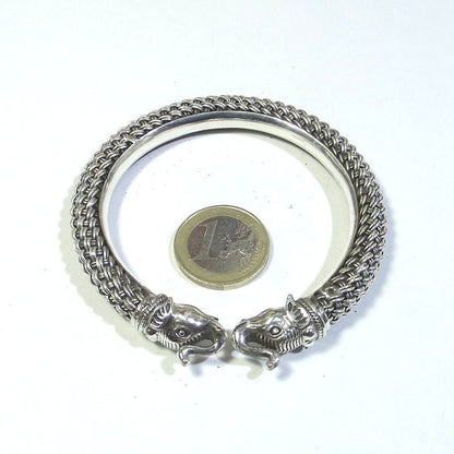 BRACCIALE rigido in ARGENTO 925 elefante