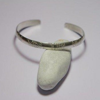 Bracciale argento da uomo - rigido inciso