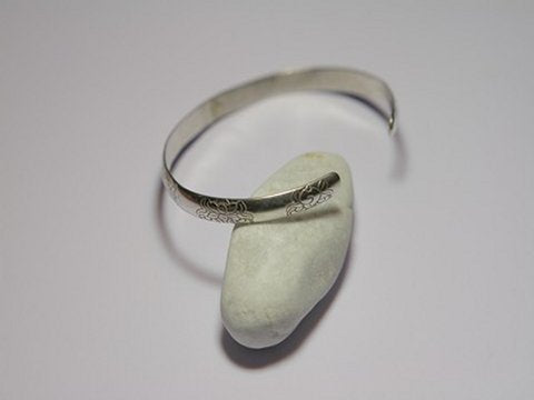 Bracciale argento da uomo - rigido inciso