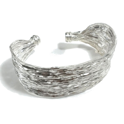 Bracciale artigianale in argento 925 Bracciale rigido | GIOIELLI IN ARGENTO