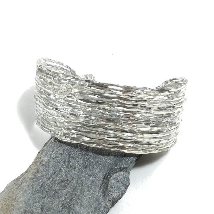 Bracciale artigianale in argento 925 Bracciale rigido | GIOIELLI IN ARGENTO