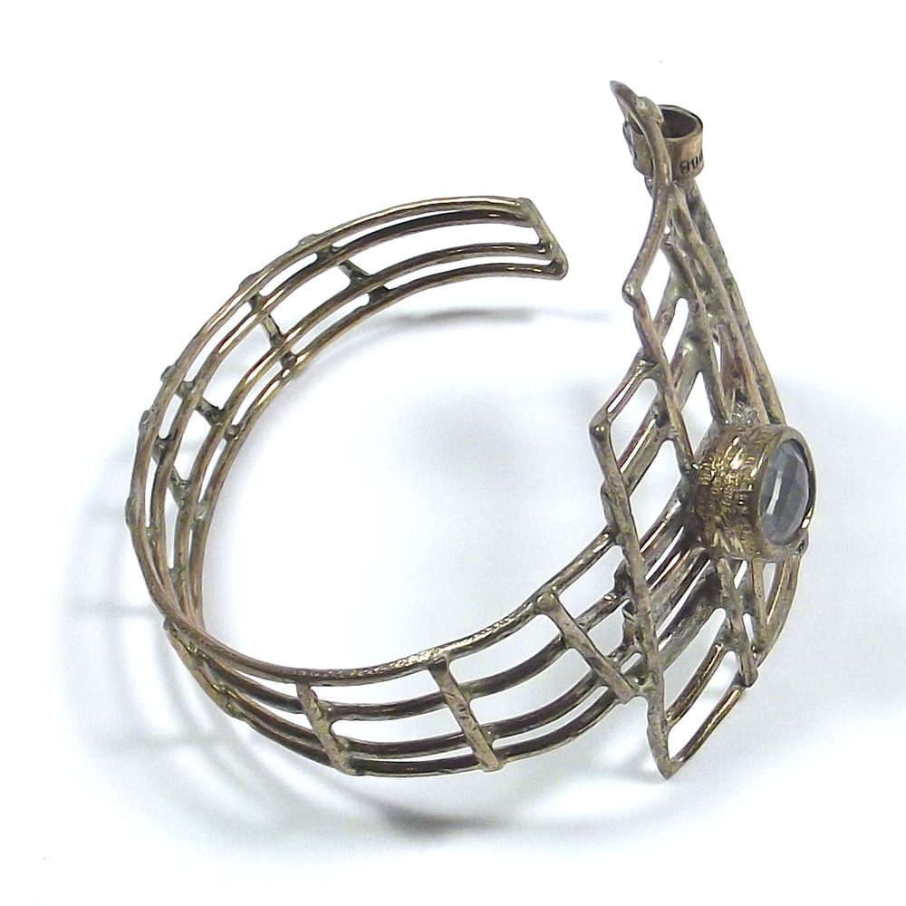 BRACCIALE artigianale con amteista verde - bronzeage1968 | PEZZO UNICO – immagine7