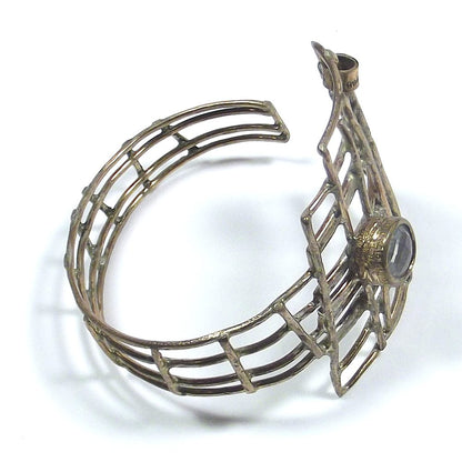 BRACCIALE artigianale con amteista verde - bronzeage1968 | PEZZO UNICO – immagine7