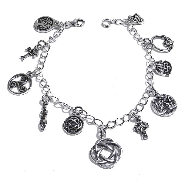 Bracciale etnico TRISCELE a catena in argento - CELTICO | Gioielli etnici ilmondodiwit.com