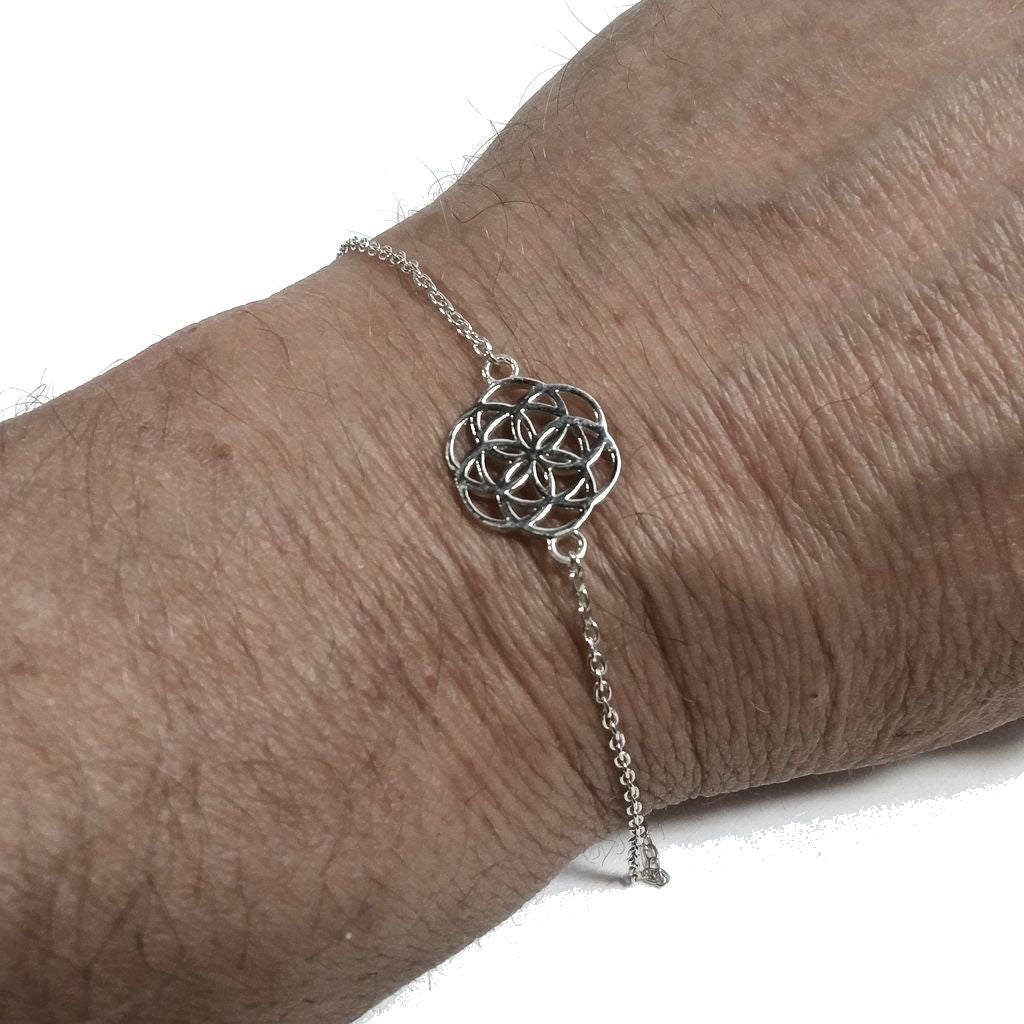 Bracciale d'argento in argento 925 Bracciale FIORE DELLA VITA | GIOIELLI IN ARGENTO