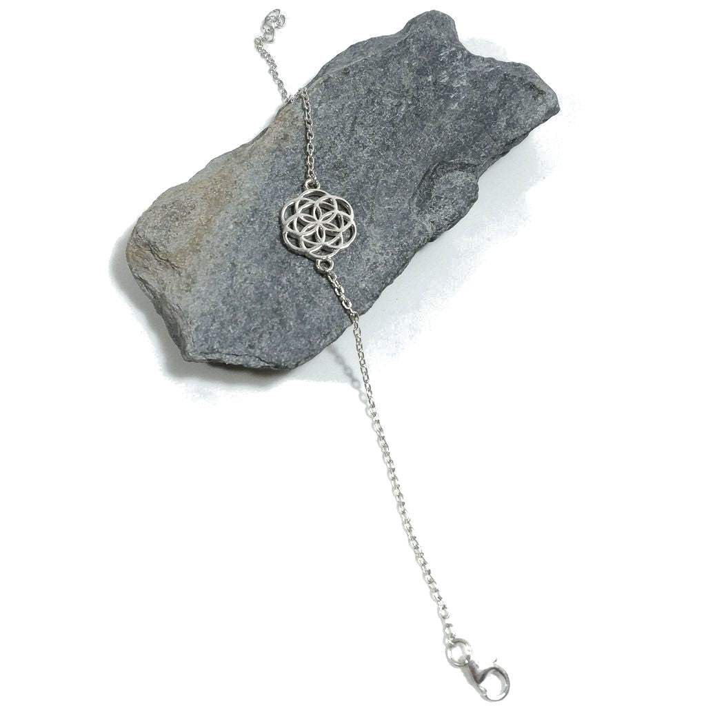 Bracciale d'argento in argento 925 Bracciale FIORE DELLA VITA | GIOIELLI IN ARGENTO