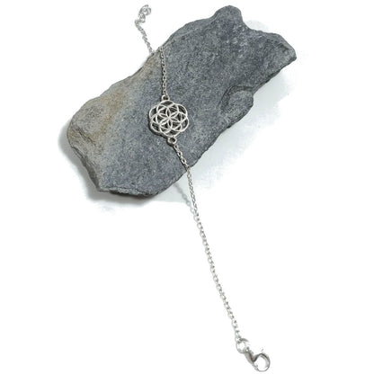Bracciale d'argento in argento 925 Bracciale FIORE DELLA VITA | GIOIELLI IN ARGENTO