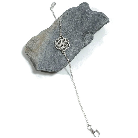 Bracciale d'argento in argento 925 Bracciale FIORE DELLA VITA | GIOIELLI IN ARGENTO