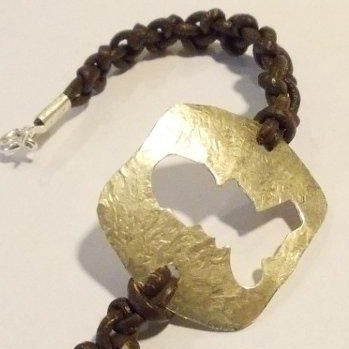 BRACCIALE ELBA argento cuoio