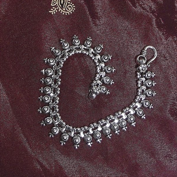 Bracciale etnico MUNJAL in argento 925 | Bracciali indiani SNAKE originali - Il mondo di Wit