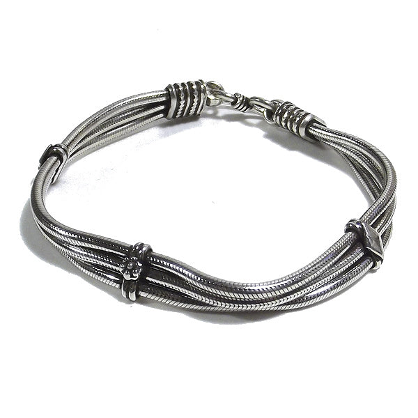 Bracciale etnico snake in argento 925 - LIRAH

