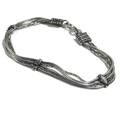 Bracciale KINTA in argento 925 | Bracciali indiani SNAKE originali - Il mondo di Wit