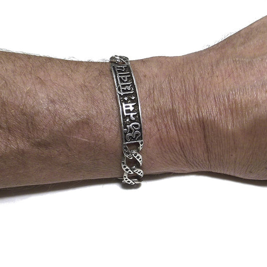 Bracciale OM NAMAH Śivāya in argento 925 | Bracciali indiani SNAKE originali - Il mondo di Wit