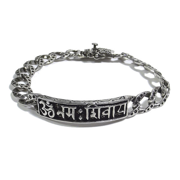 Bracciale OM NAMAH Śivāya in argento 925 | Bracciali indiani SNAKE originali - Il mondo di Wit