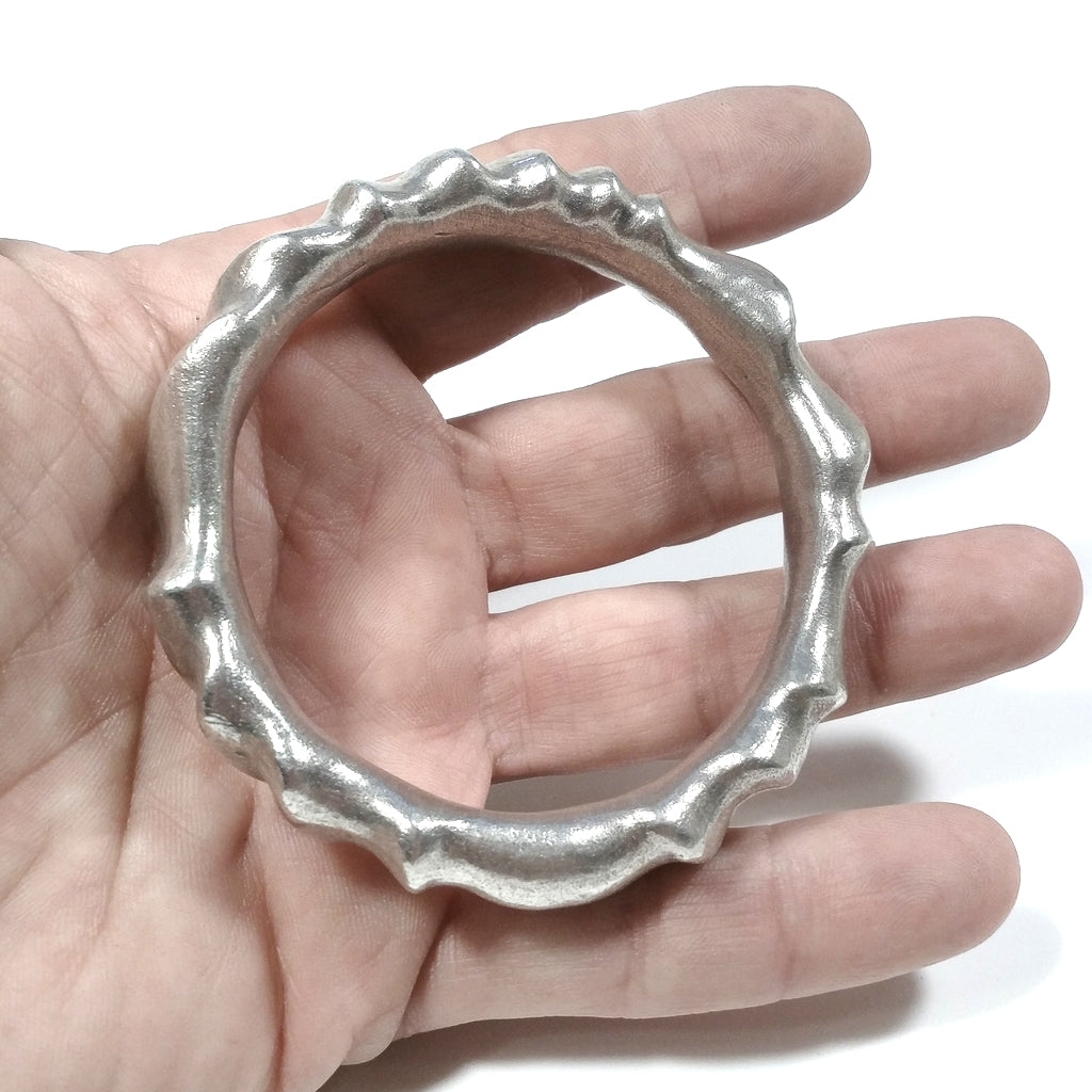 Bracciale rigido d'argento in argento 925 Bracciale artigianale | GIOIELLI IN ARGENTO – immagine4