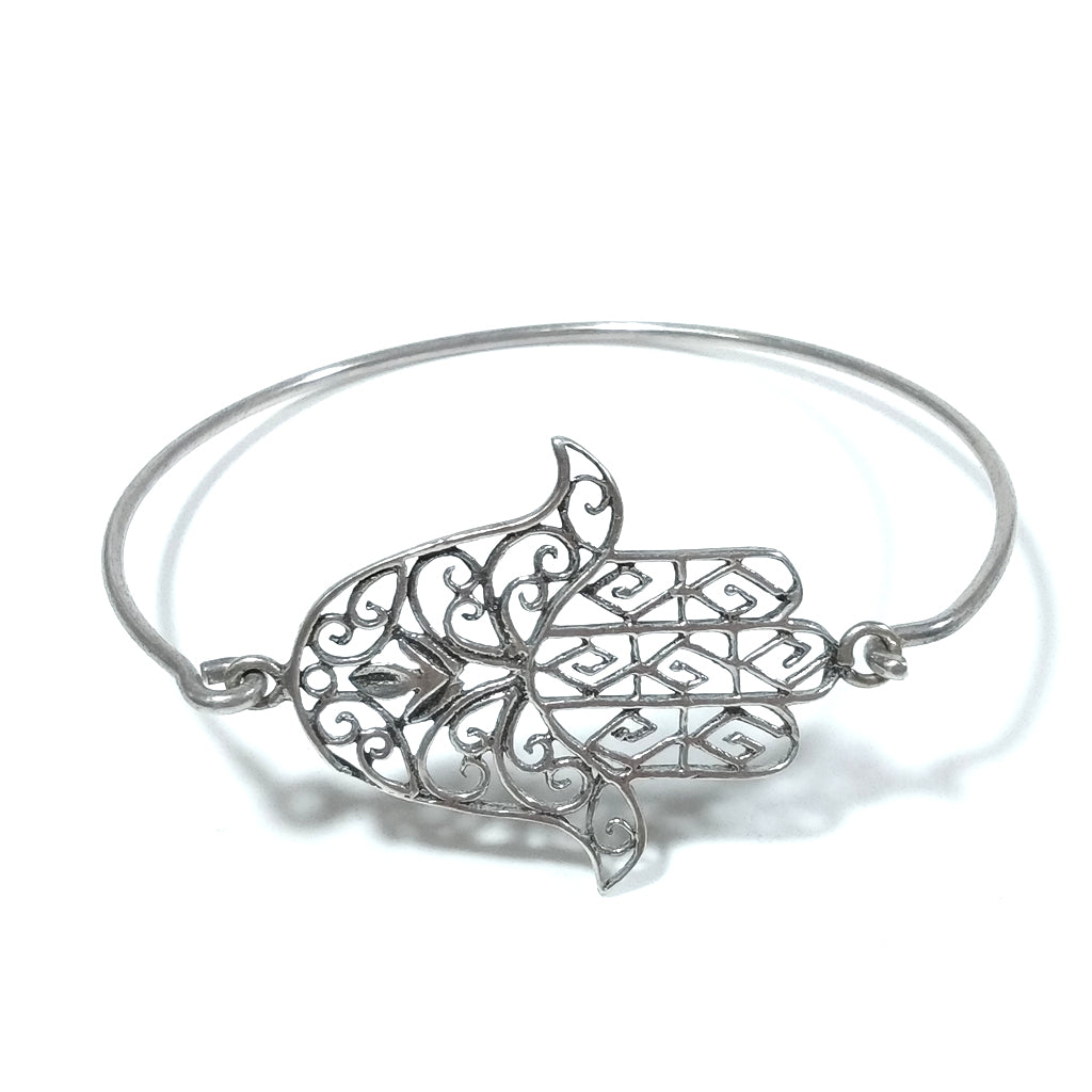 Bracciale d'argento in argento 925 Bracciale artigianale | MANO DI FATIMA