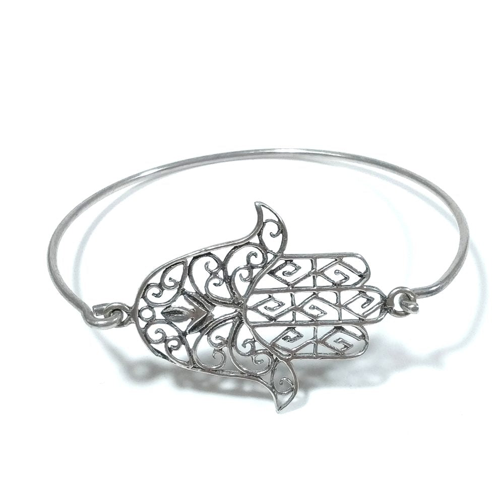 Bracciale d'argento in argento 925 Bracciale artigianale | MANO DI FATIMA