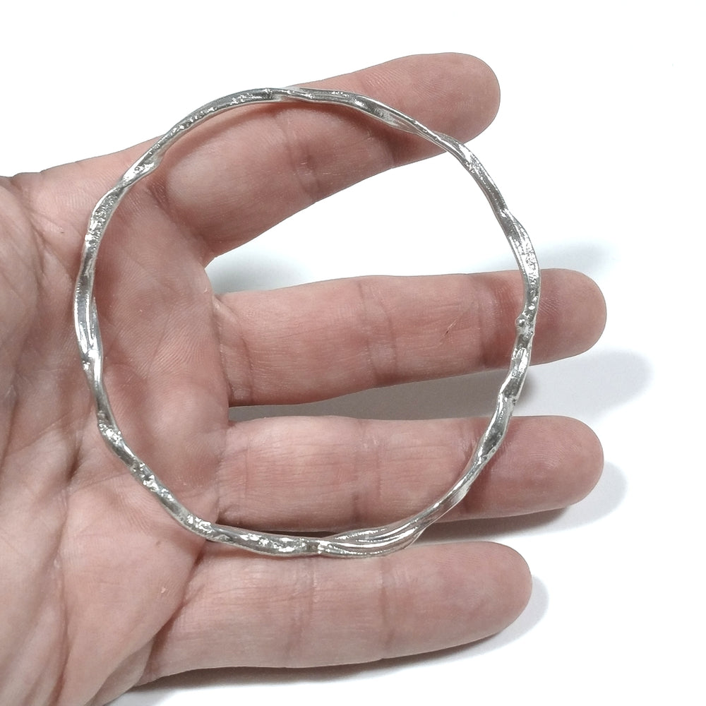 Bracciale d'argento in argento 925 Bracciale artigianale | Cerchio della vita