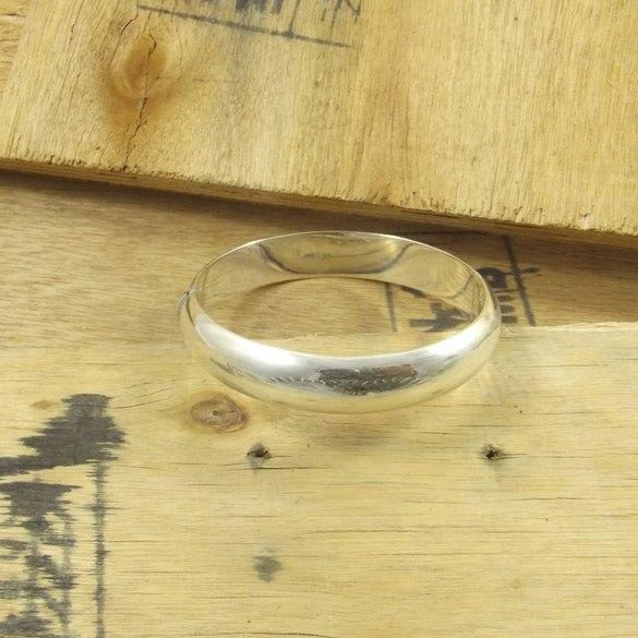 BRACCIALE argento a fascia bombata II
