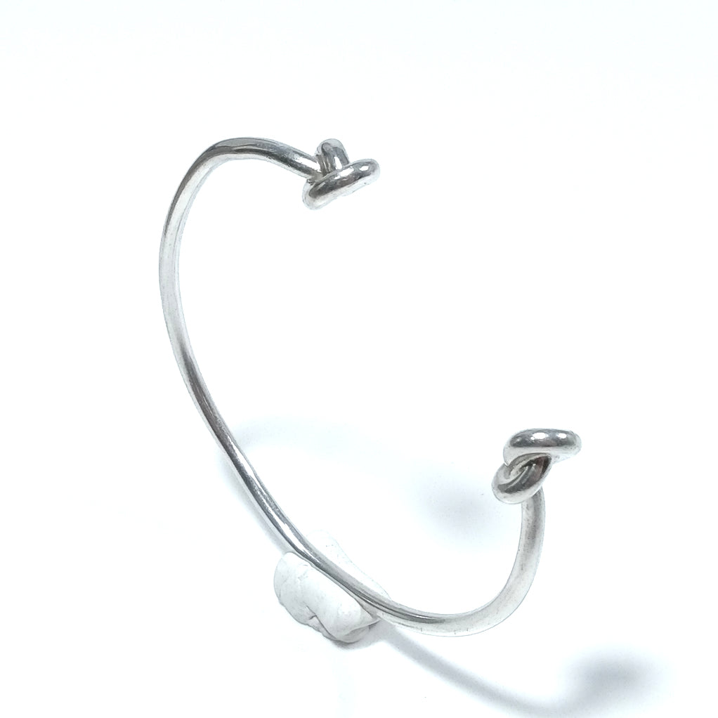 Bracciale rigido d'argento in argento 925 Bracciale artigianale | GIOIELLI IN ARGENTO