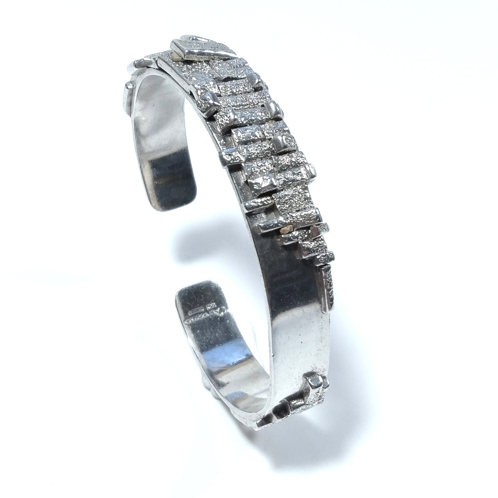 Bracciale rigido d'argento in argento 925 Bracciale artigianale | Bracciale Schiava