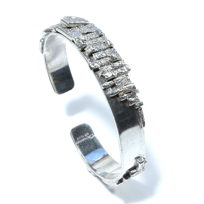 Bracciale rigido d'argento in argento 925 Bracciale artigianale | Bracciale Schiava – immagine4