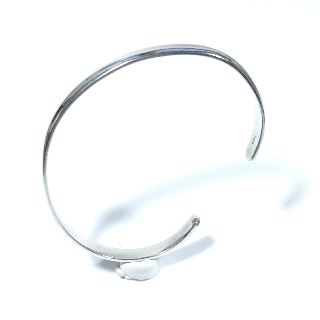 Bracciale rigido d'argento in argento 925 Bracciale artigianale | Bracciale Schiava – immagine5