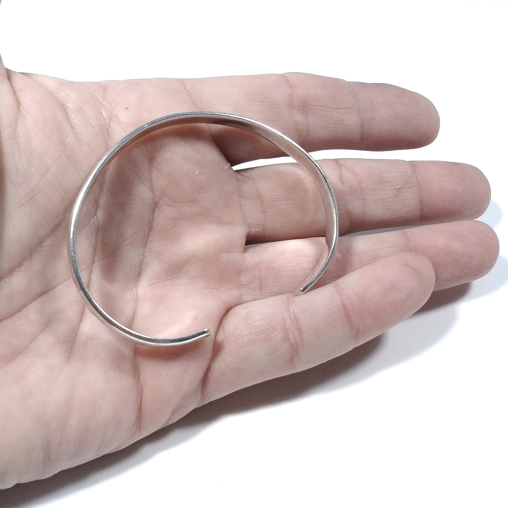 Bracciale rigido d'argento in argento 925 Bracciale artigianale | Bracciale Schiava – immagine3