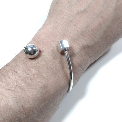 Bracciale rigido d'argento in argento 925 Bracciale artigianale | GIOIELLI IN ARGENTO