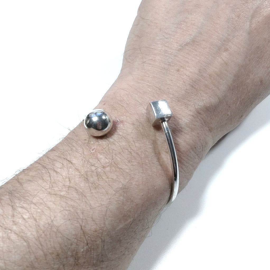 Bracciale rigido d'argento in argento 925 Bracciale artigianale | GIOIELLI IN ARGENTO – immagine5