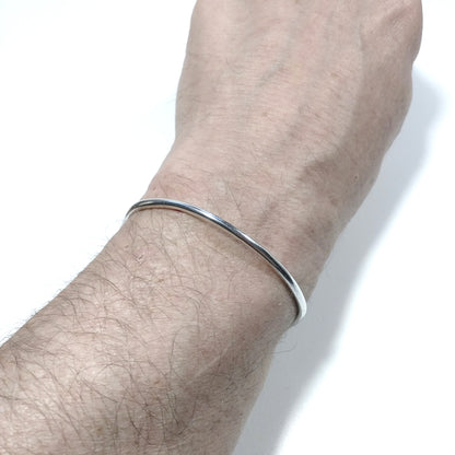 Bracciale rigido d'argento in argento 925 Bracciale artigianale | GIOIELLI IN ARGENTO