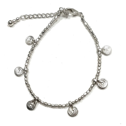 Bracciale artigianale in ottone STELLA SPIRALE FIORI | Bracciale ottone