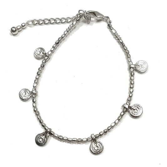 Bracciale artigianale in ottone STELLA SPIRALE FIORI | Bracciale ottone